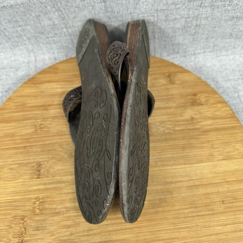 Brighton Sandals Women's Size 10 M Cedar Laser Cut Leather